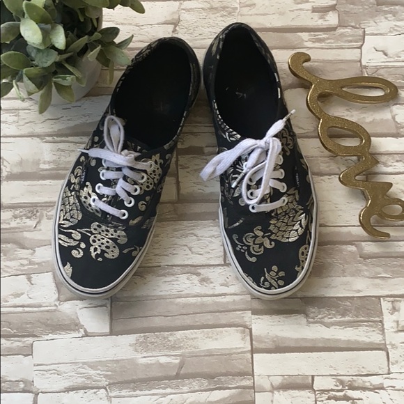 Vans Other - Vans 50th Anniversary Black and Gold Canvas Skate